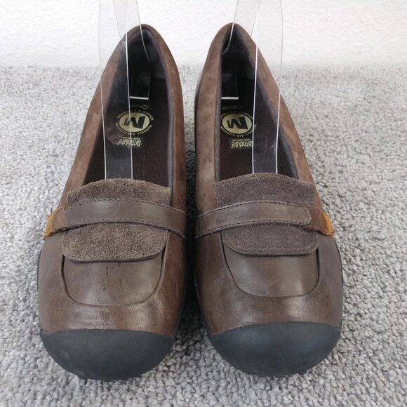 Merrell Eden Moc Womens 8 Shoes Brown Leather Slip On Casual Loafers - Picture 5 of 9